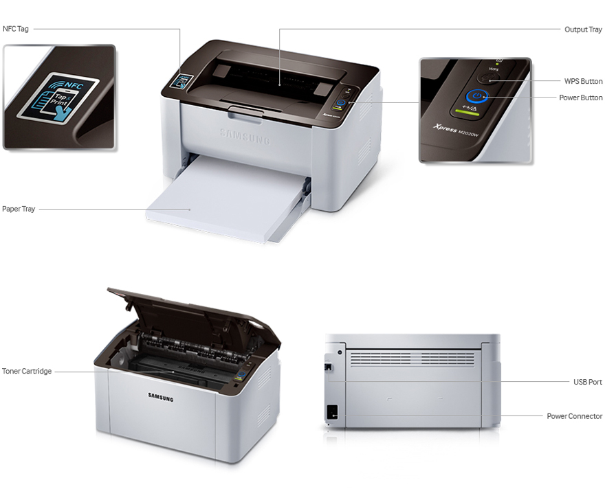 Samsung Mono Laser Printer SLM2020W WIFI 11street Malaysia Printers